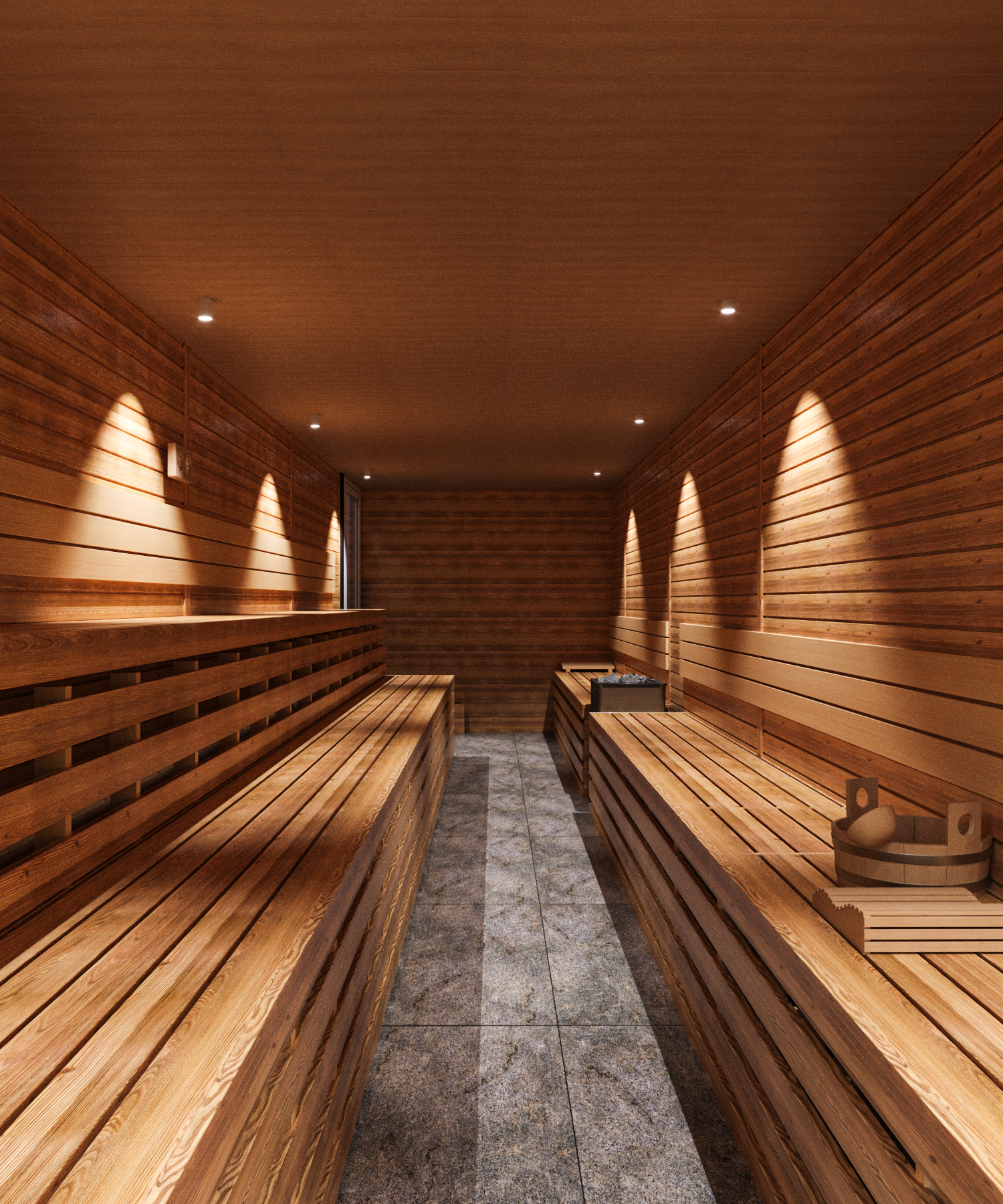 Sauna interiør